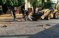 Intensifican acciones de bacheo en Tangancícuaro por temporal de lluvias