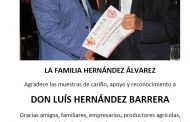 LA FAMILIA HERNÁNDEZ ÁLVAREZ Agradece las muestras de cariño, apoyo y reconocimiento