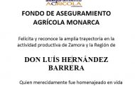 FONDO DE ASEGURAMIENTO AGRÍCOLA MONARCA FELICITA A  DON LUÍS HERNÁNDEZ BARRERA