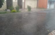 Granizada y lluvia en el centro, sin afectación o daños a las personas