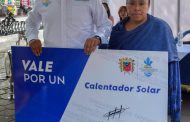 Gobierno de Tangancícuaro apoya a familias vulnerables con entrega de calentadores solares