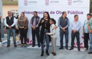 ENTREGÓ ADRIANA CAMPOS OTRAS 2 OBRAS DE PAVIMENTACIÓN EN JACONA