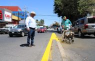 Balizan la ciudad de Zamora para evitar accidentes viales