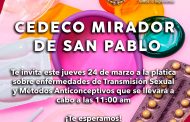 En CEDECO San Pablo impartirán charla sobre enfermedades sexuales y métodos anticonceptivos