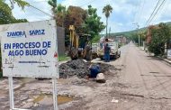 SAPAZ repara colector general sanitario de calle Central en Linda Vista