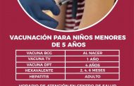 Vacunas disponibles en Jacona para niños menores de 5 años