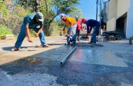 Obras públicas repara losa dañada en Circuito Vial Galeana