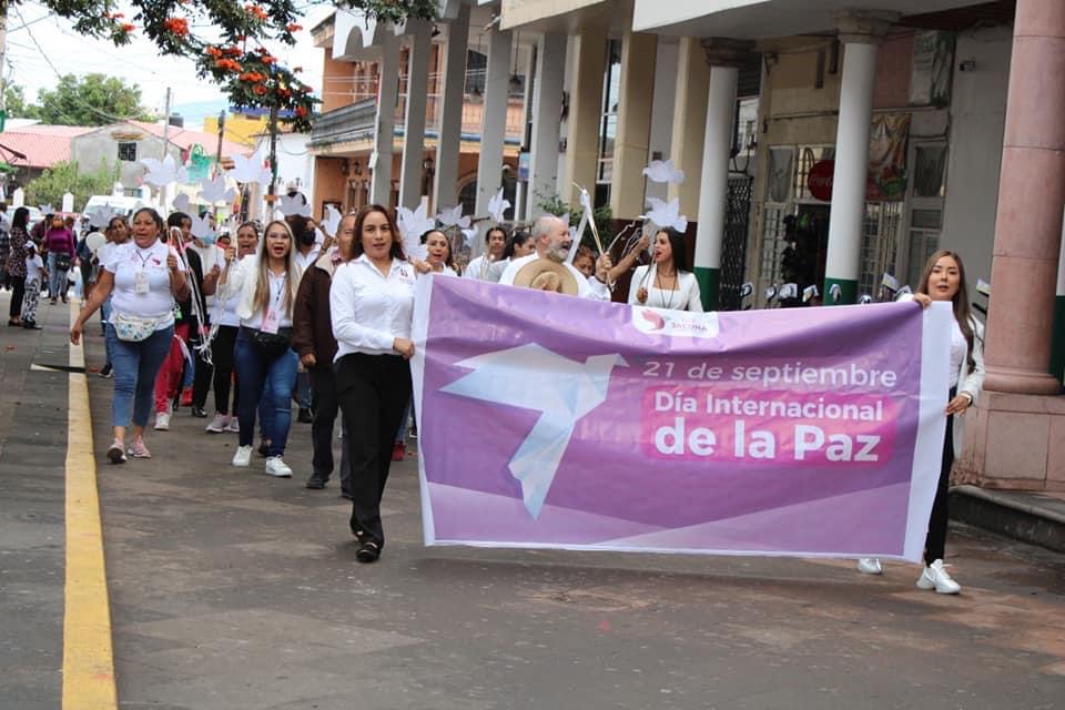 Realizan marcha por la paz en Jacona