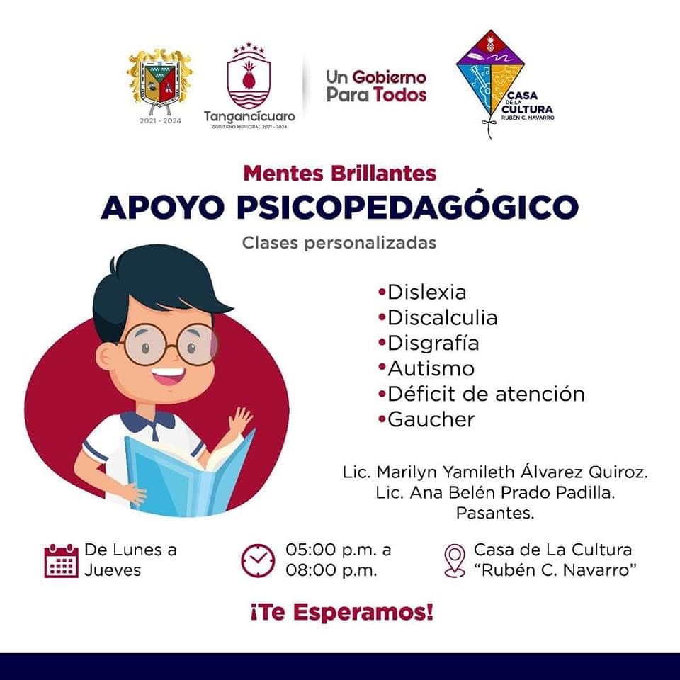 Gobierno de Tangancícuaro invita a ser parte del programa municipal “apoyo psicopedagógico”