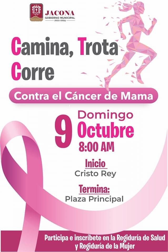 Realizarán carrera contra el cáncer de mama en Jacona