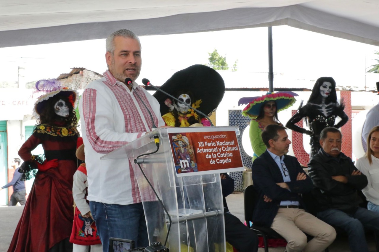 *Inaugura Bedolla XII Feria Nacional de la Catrina de Capula*