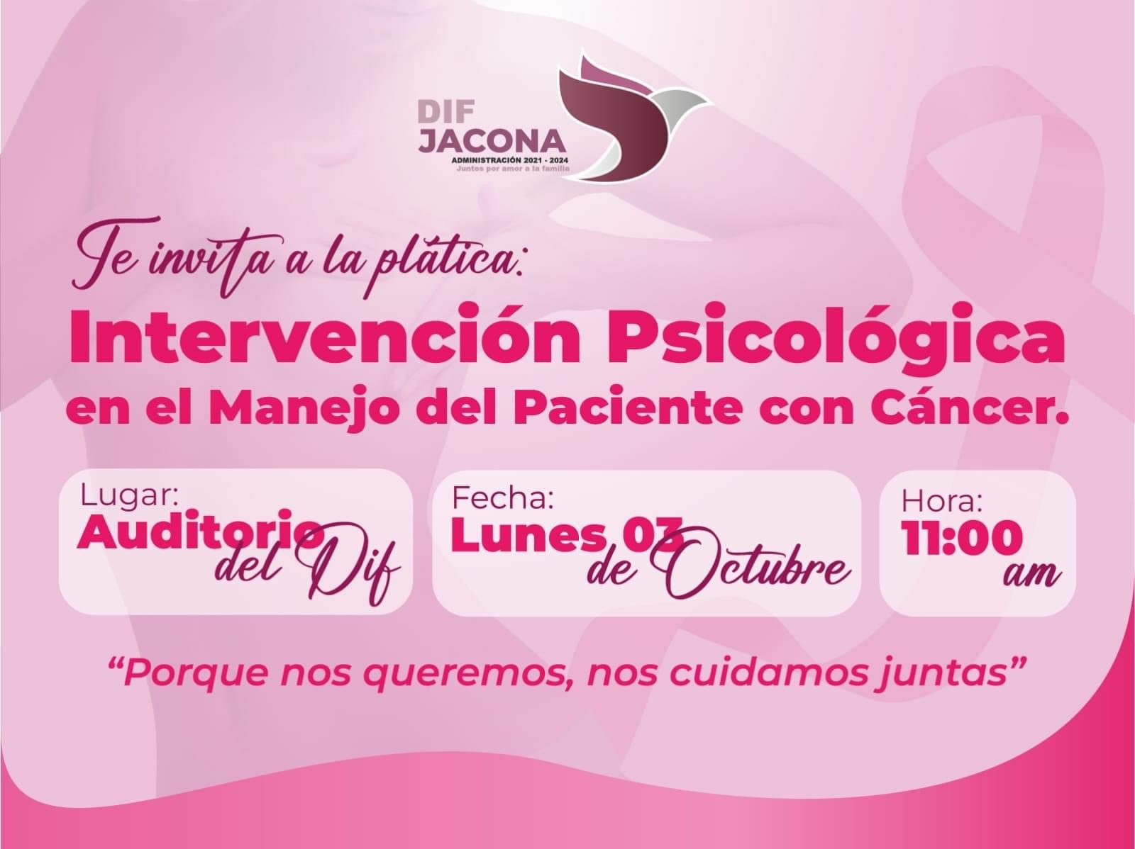 Darán plática en conmemoración del mes Rosa para la prevención y lucha contra el cáncer de mamá