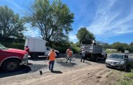 Intensifican labores de bacheo en Jacona