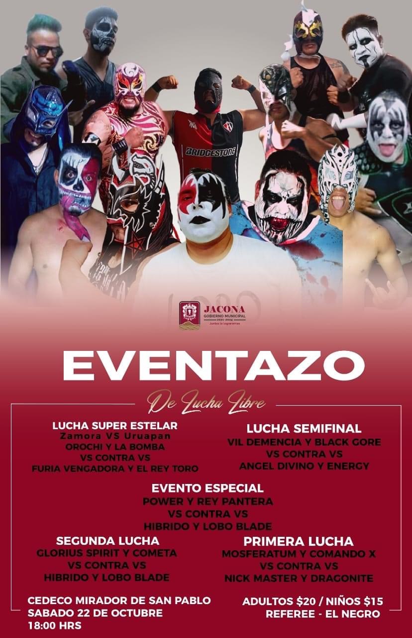 No te pierdas el eventazo de lucha libre en Jacona