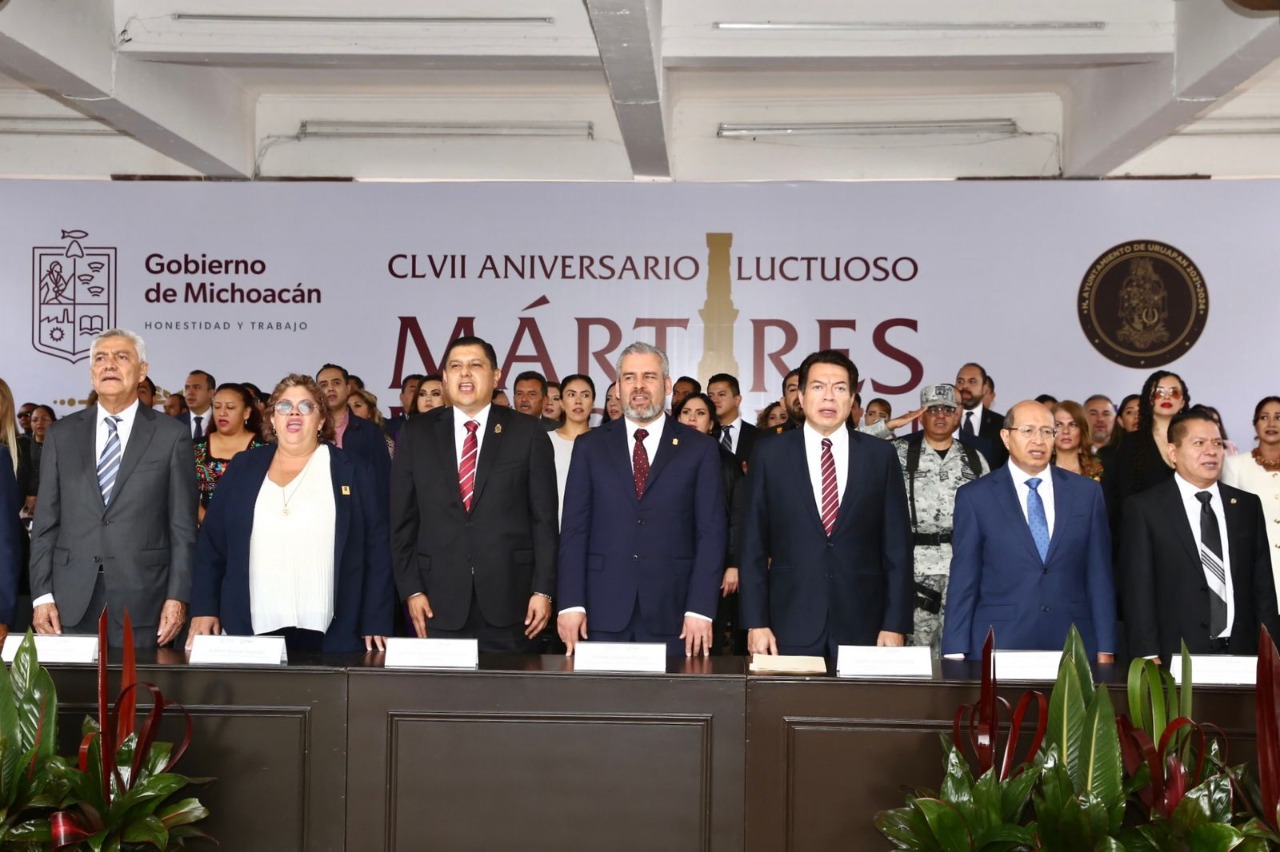 *Asiste Bedolla al 157 aniversario luctuoso de los Mártires de Uruapan*