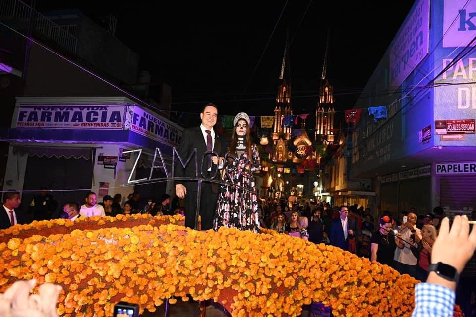 El presidente Carlos Soto inauguró la Noche de Muertos Zamora 2022