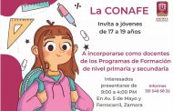 CONAFE invita a los jóvenes jaconenses para ser docentes de primaria y secundaria