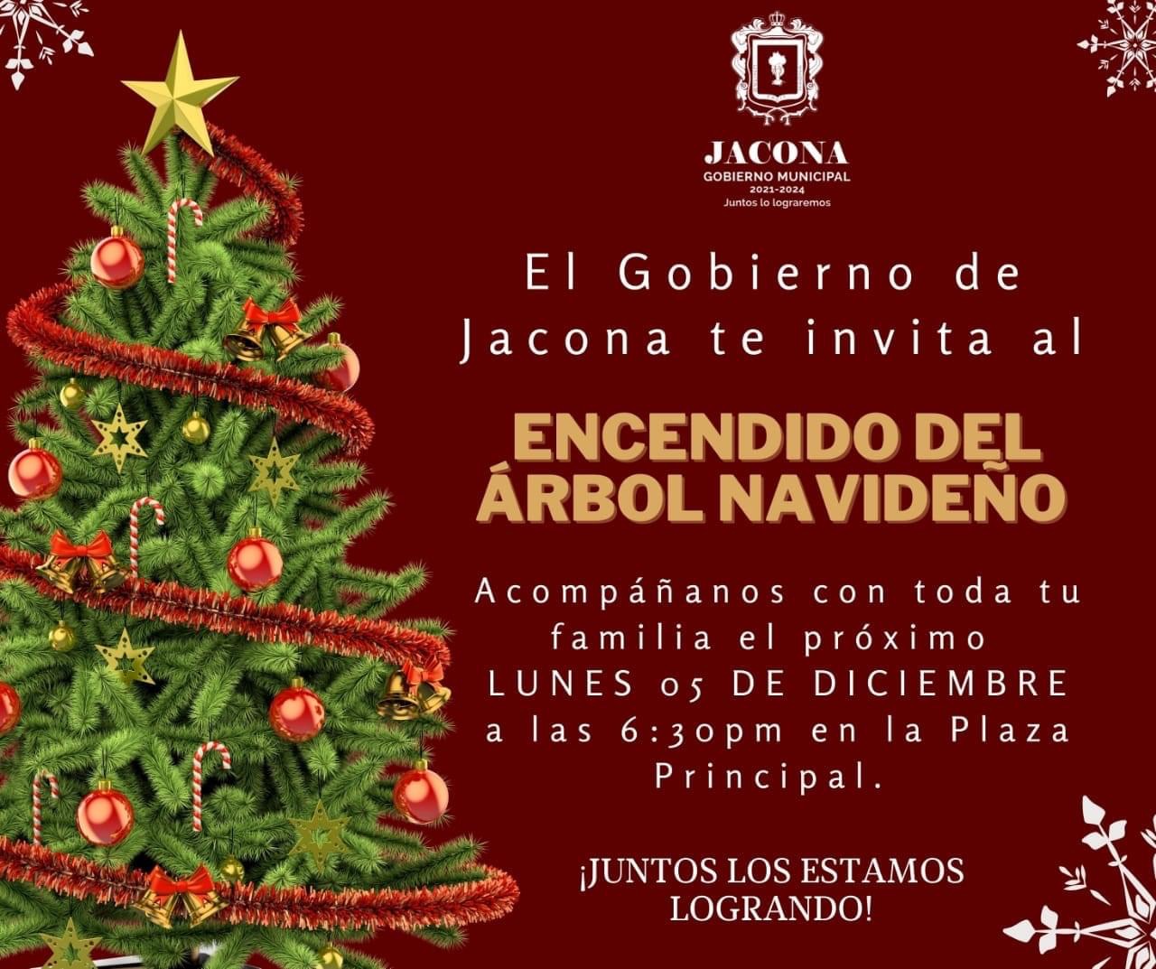 Gobierno de Jacona te invita al encendido del Árbol Navideño