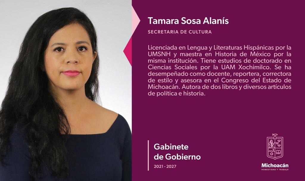*Tamara Sosa, nueva secretaria de Cultura en Michoacán*