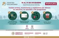 Del 15 al 17 de diciembre, canje de armas y juguetes bélicos en Morelia y Zamora