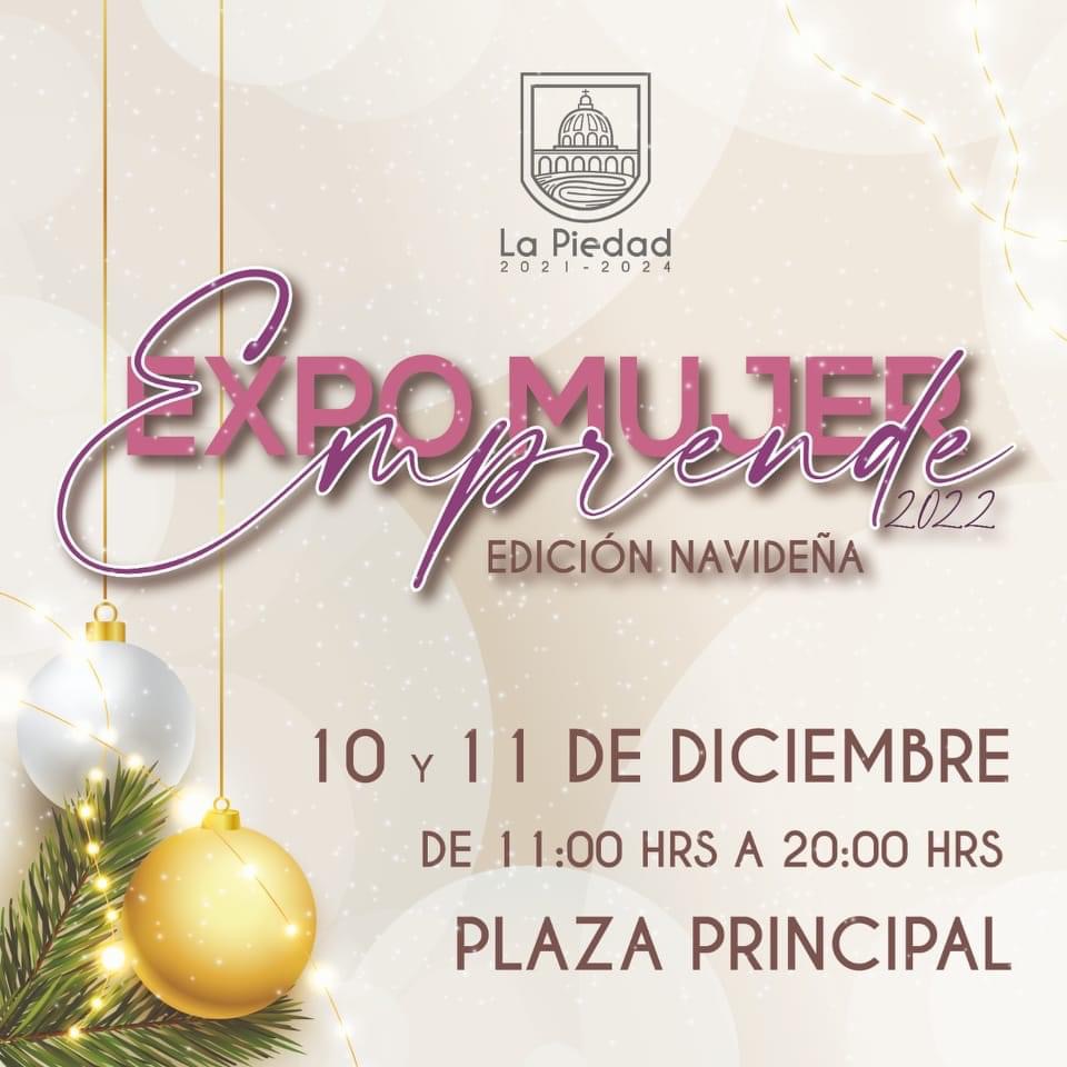 Expo mujer emprende edición navideña se presentará el 10 y 11 de diciembre