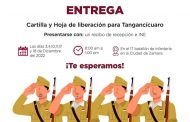 Entregarán cartilla y hoja de liberación para jóvenes de Tangancícuaro