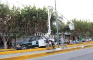 Alumbrado Público sustituye lámparas en Avenida Juárez