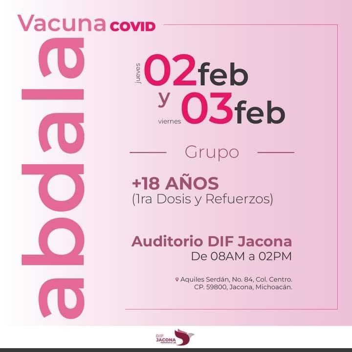 Continúa la vacunación anti-Covid19 en Jacona