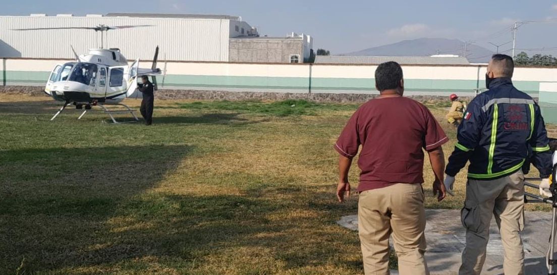 SSP traslada vía aérea a menor de edad en estado de gravedad, luego de una inyección puesta