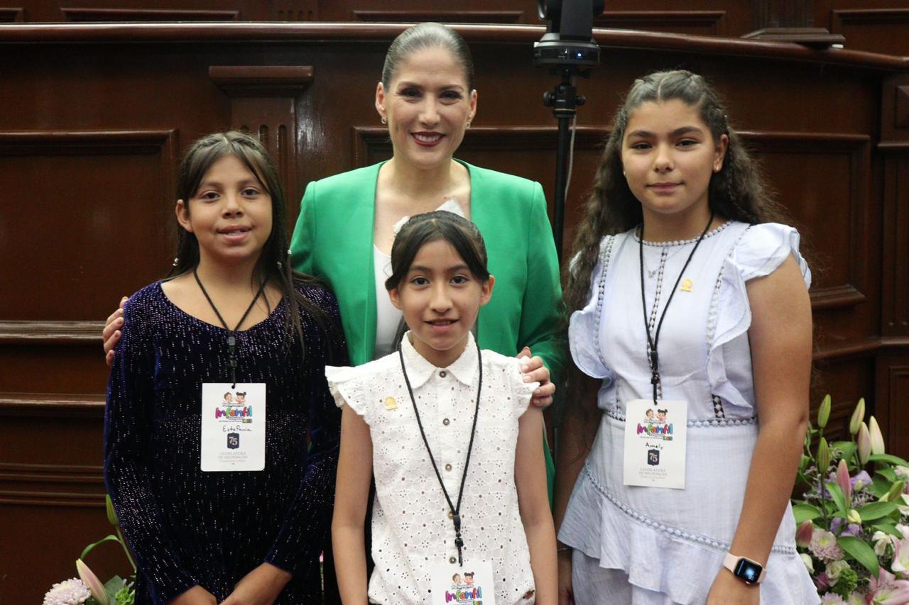 La voz de la niñez retumba en Congreso Michoacano, pidenun estado más incluyente: Ivonne Pantoja