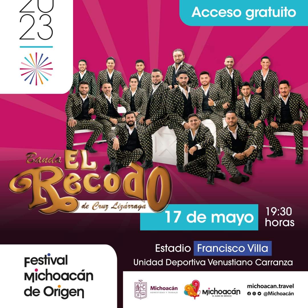 Banda El Recodo cierra ciclo de conciertos en el Festival Michoacán de Origen