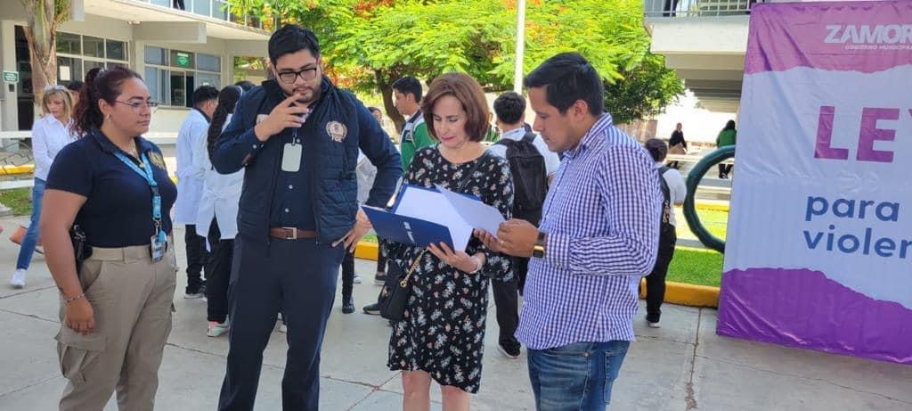 Imparten charla sobre la Ley Olimpia a alumnos del CONALEP