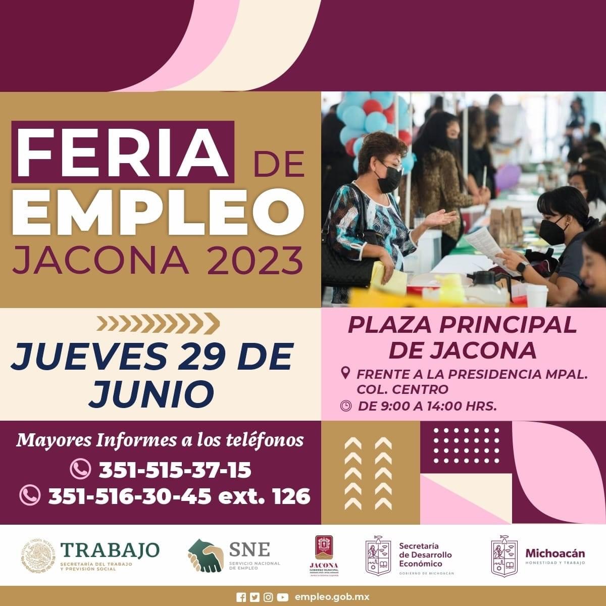 En puerta Feria del Empleo en Jacona