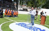 Carlos Soto inauguró rehabilitación de cancha de fútbol rápido