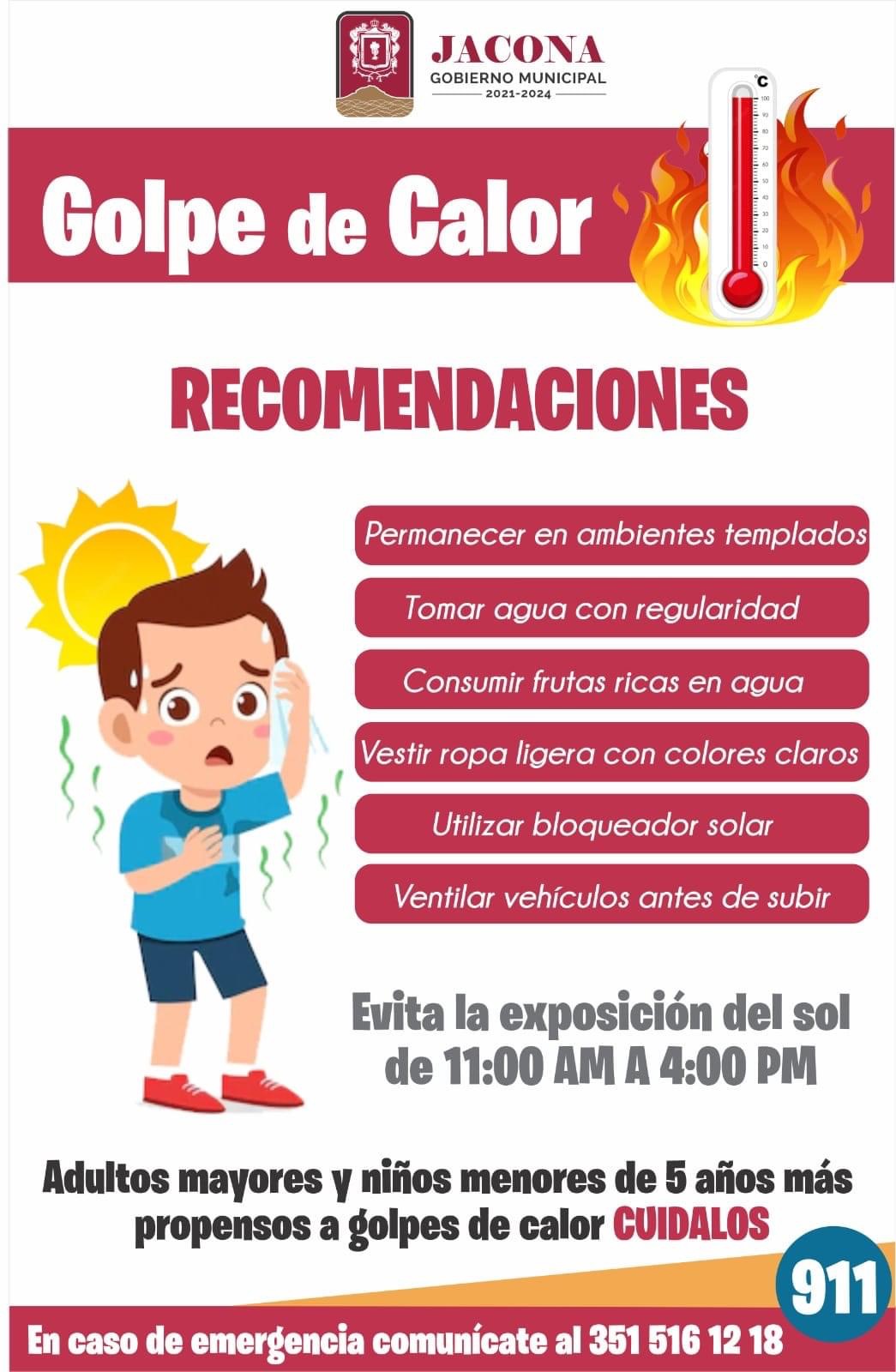 Gobierno de Jacona emite recomendaciones ante las altas temperaturas registradas