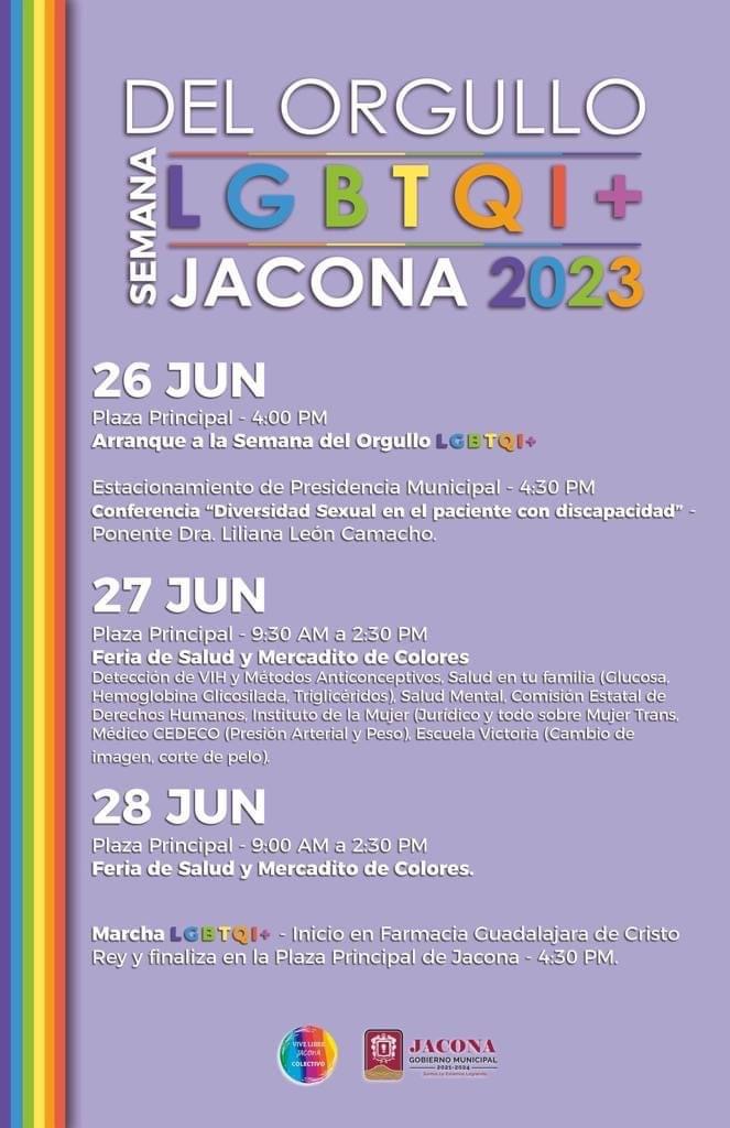 En puerta eventos por la Semana del Orgullo LGBT+ en Jacona