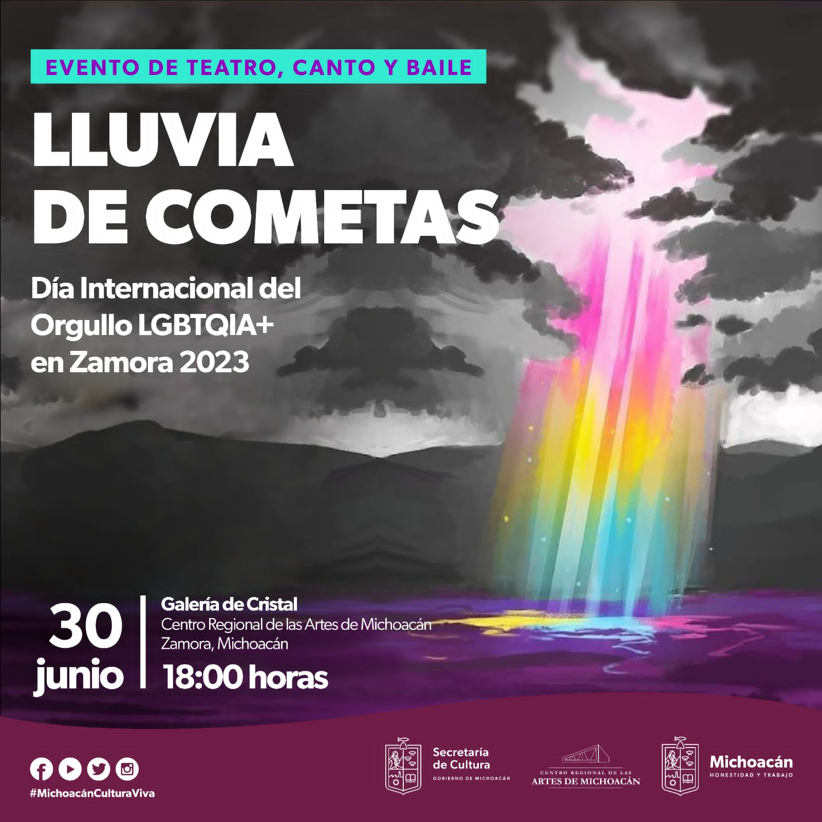 Teatro musical, baile y canto, por el mes del orgullo LGBTTTIQ+, en Zamora