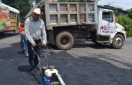 Intensifica Gobierno de Jacona acciones de bacheo