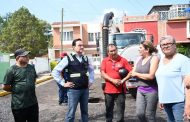 Carlos Soto visitó el fraccionamiento Villa Olímpica con el programa de Faenas