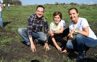 Encabeza Carlos Soto acciones de arborización en el nuevo panteón de Ario de Rayón