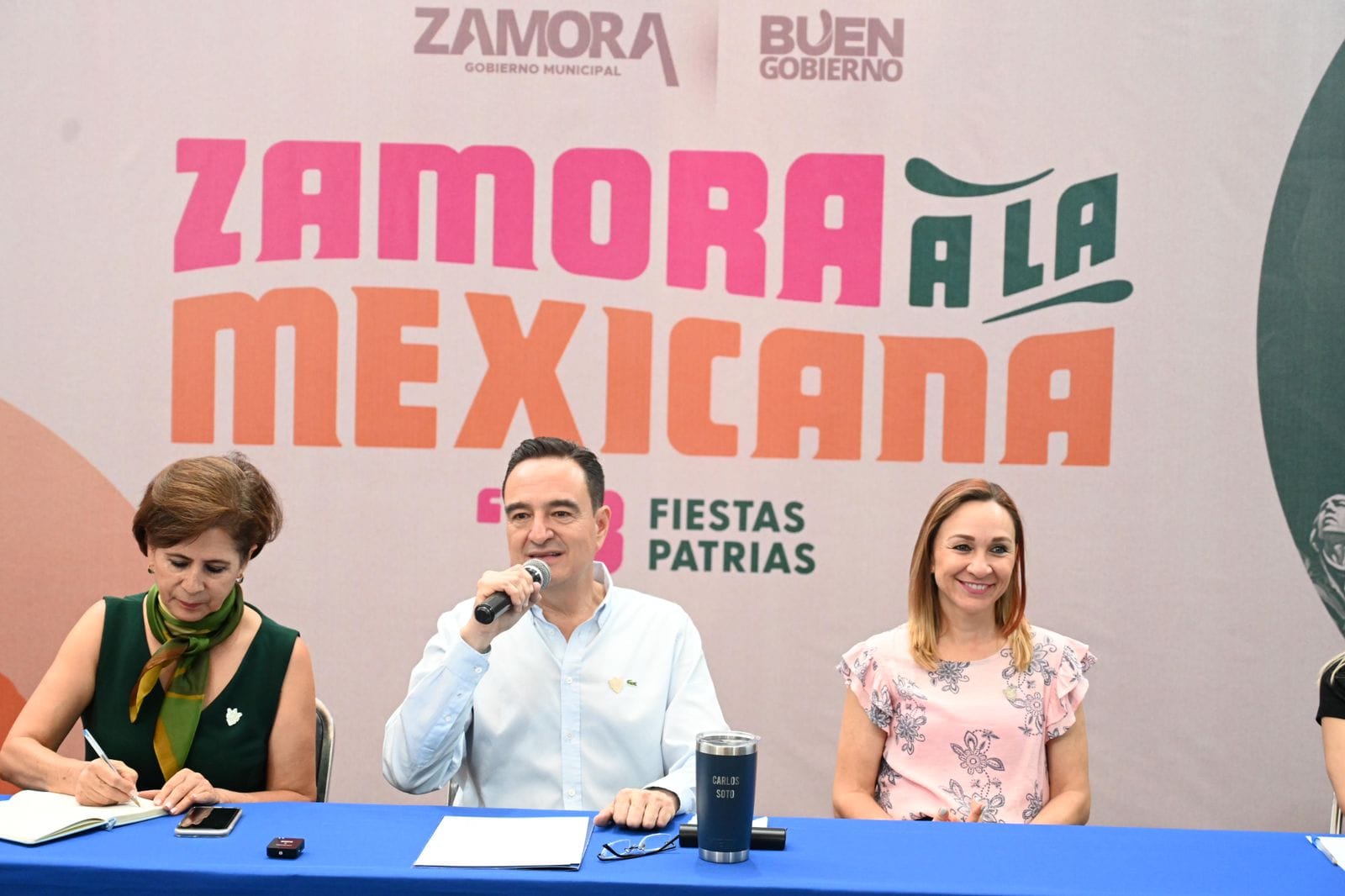 Anunció el presidente Carlos Soto las actividades para el mes patrio “Zamora a la Mexicana 23”