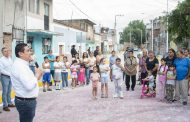 Calle Pedro Aceves queda concluida e inaugurada por Samuel Hidalgo 