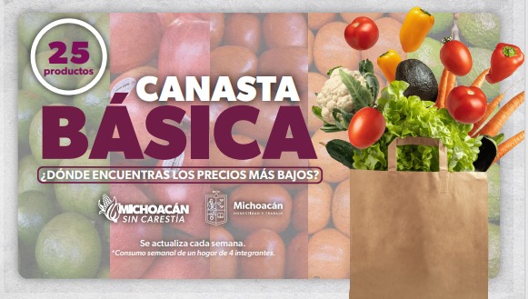 Canasta Básica de Zamora se posiciona en tercer lugar como la más barata en Michoacán