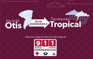 Se degrada Otis a tormenta tropical: PC