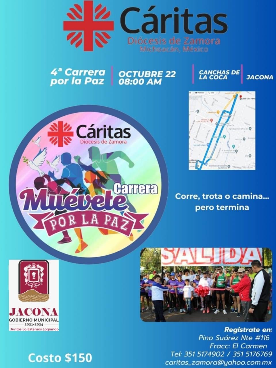 Este domingo Gran Carrera Atlética “Muévete por la Paz”