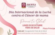 En Jacona habrá Feria de la Salud próximo lunes con motivo del Día Internacional del Cáncer de Mama