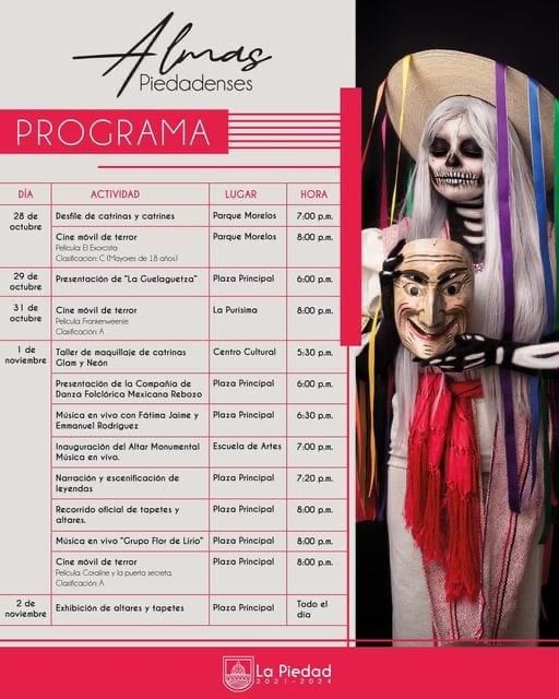 Invita gobierno de La Piedad a celebrar el día de muertos