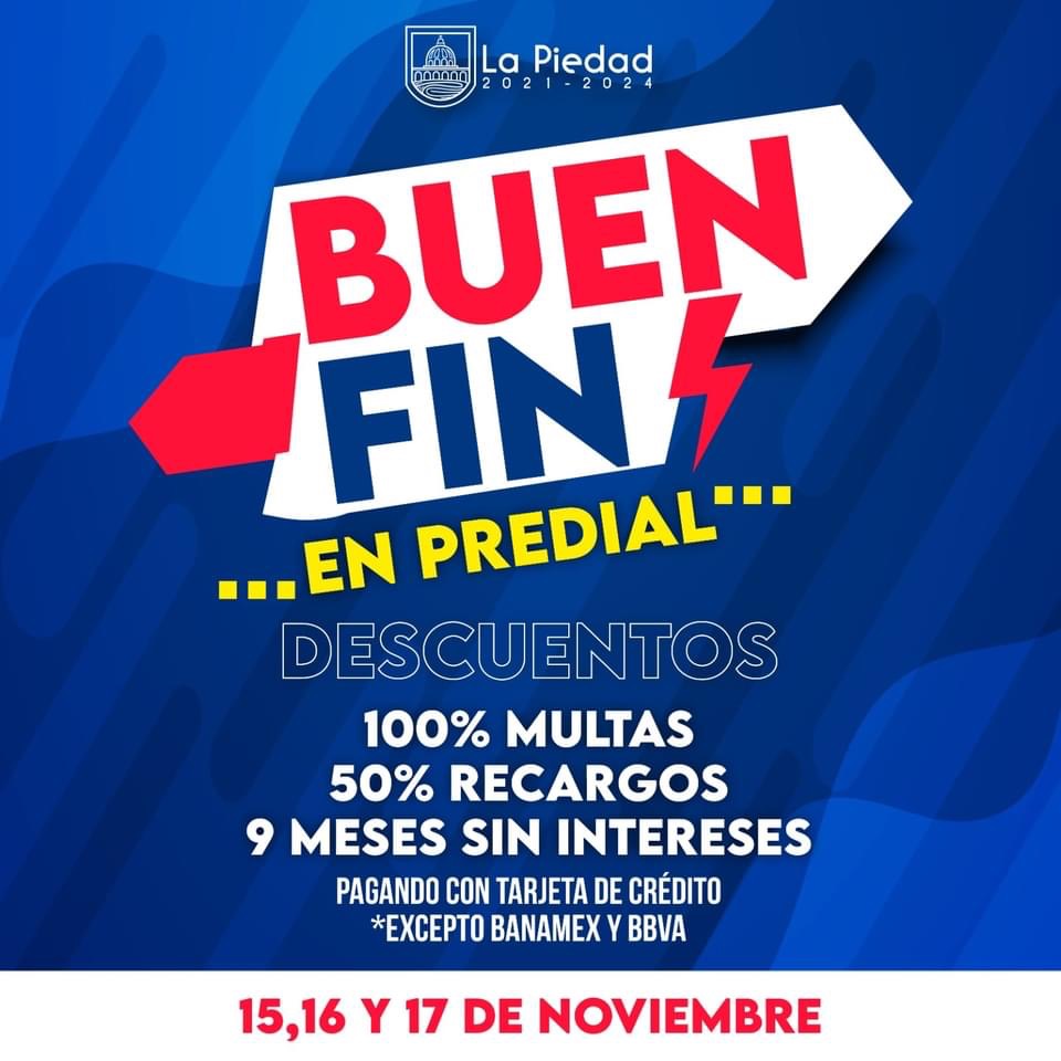 Descuentos del buen fin en el pago de predial