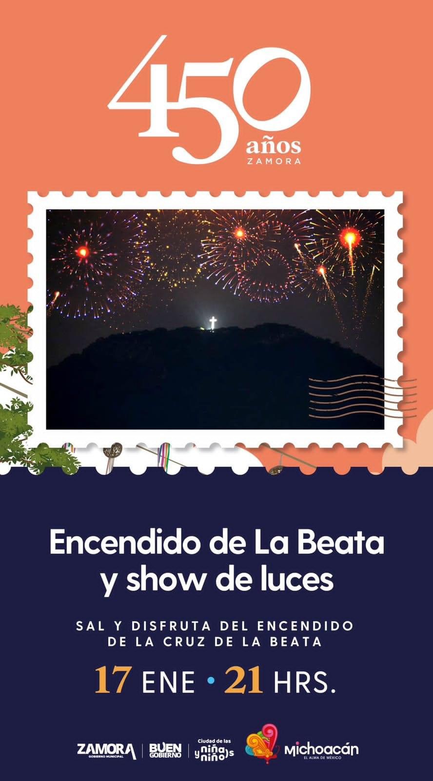 Realizarán un espectáculo de iluminación y pirotecnia en el Cerro de la Beata.