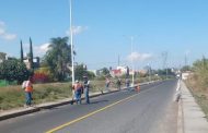 Realizaron faena de limpieza y mejoramiento en la avenida San Miguel Arcángel.